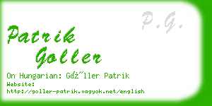 patrik goller business card